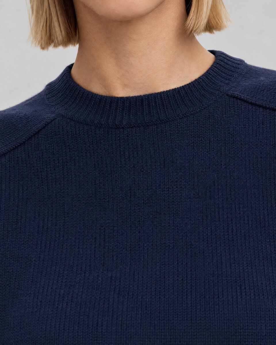 Navy Merino Wool Sweater