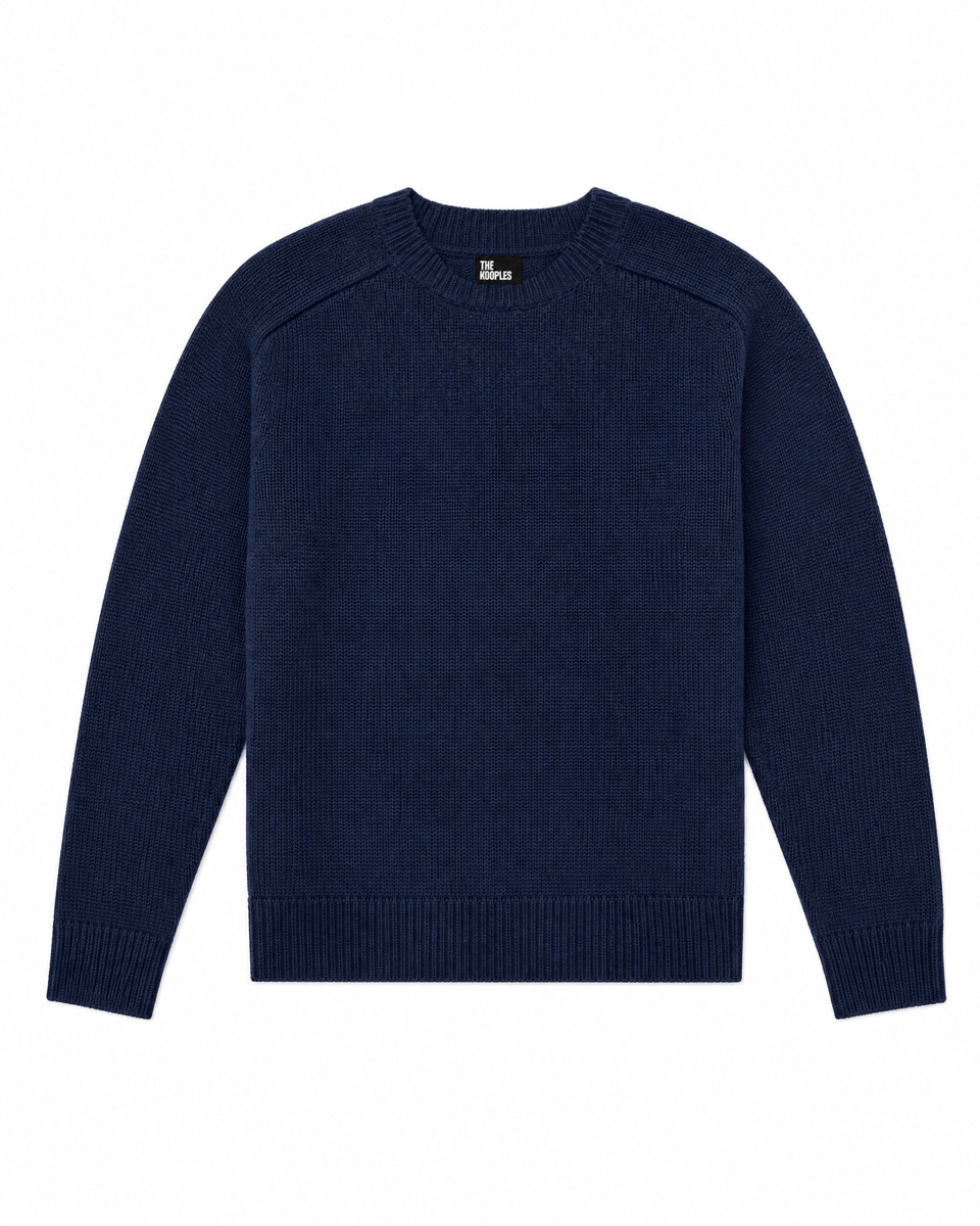Navy Merino Wool Sweater