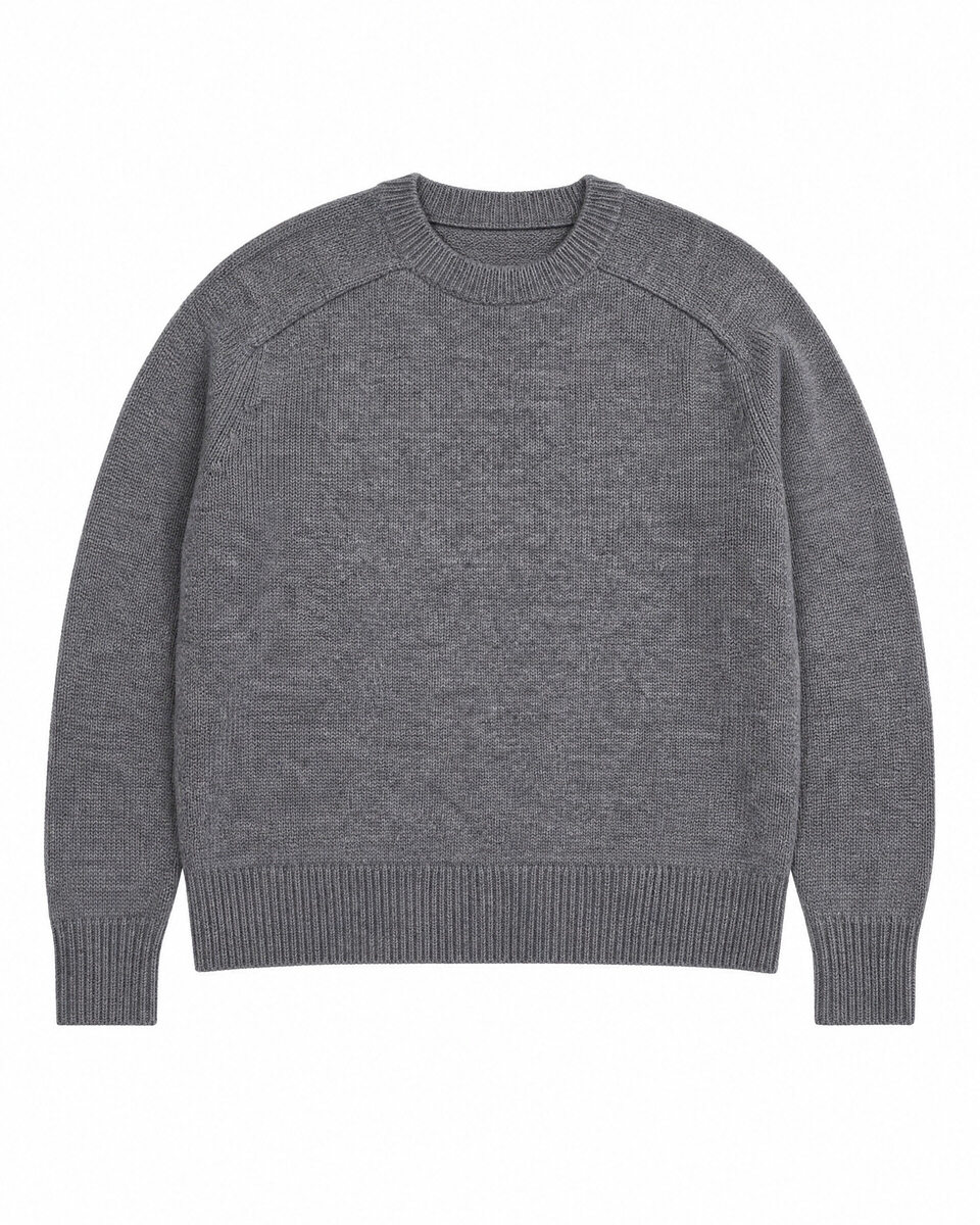 Gray Merino Wool Sweater