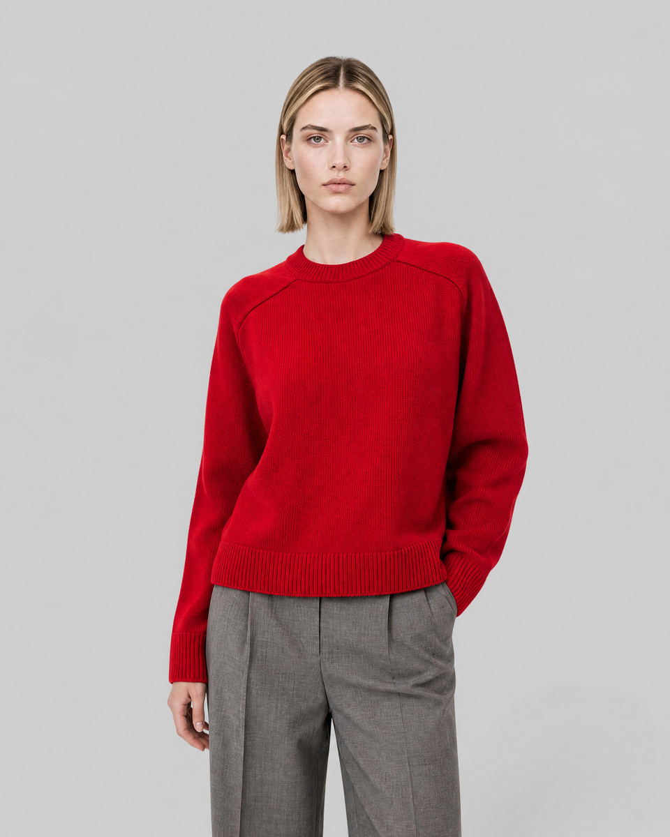 Red Merino Wool Sweater