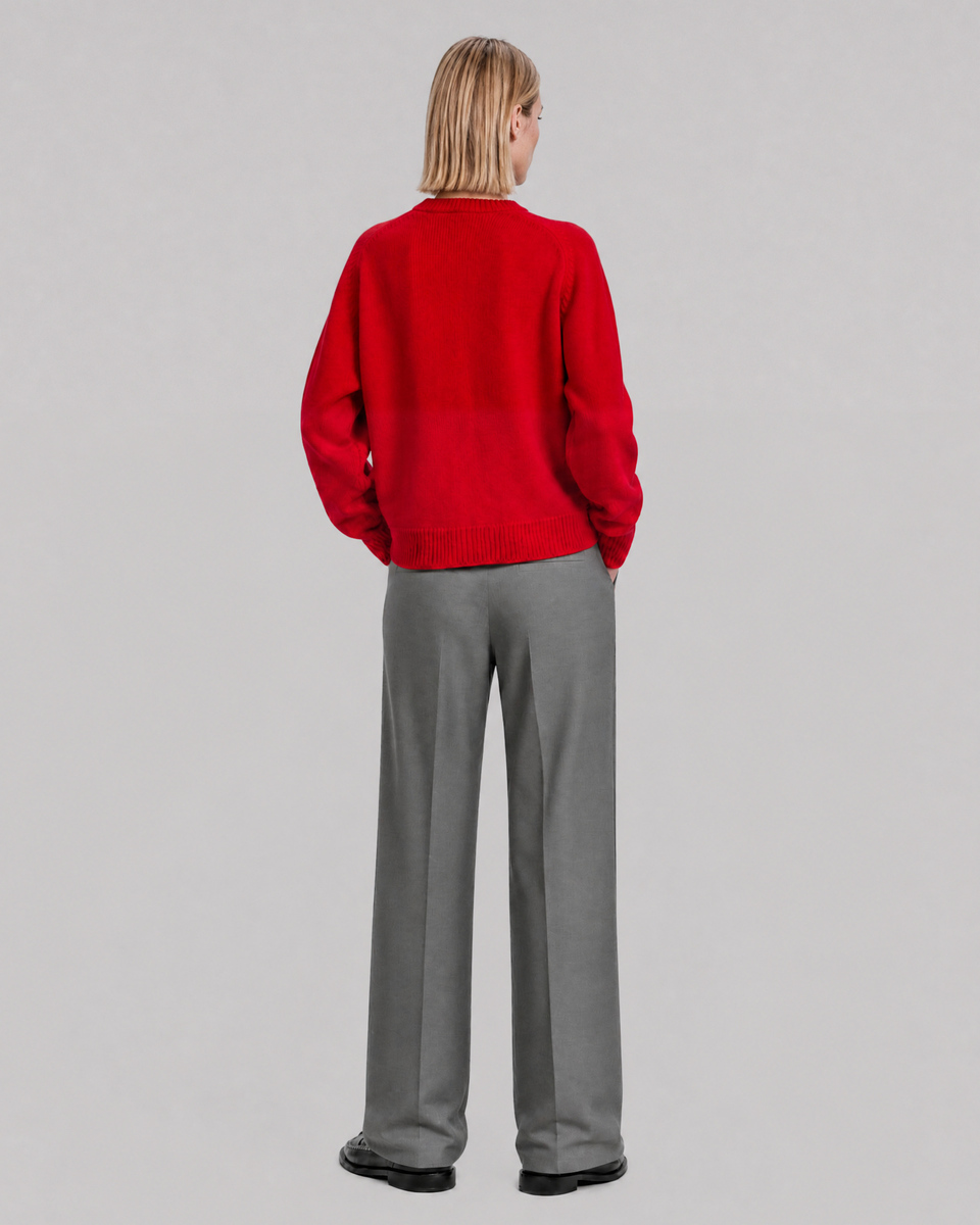 Red Merino Wool Sweater