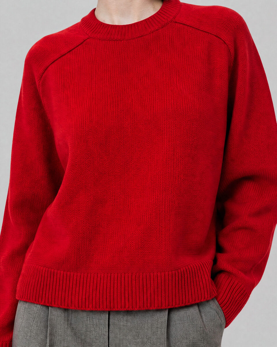 Red Merino Wool Sweater