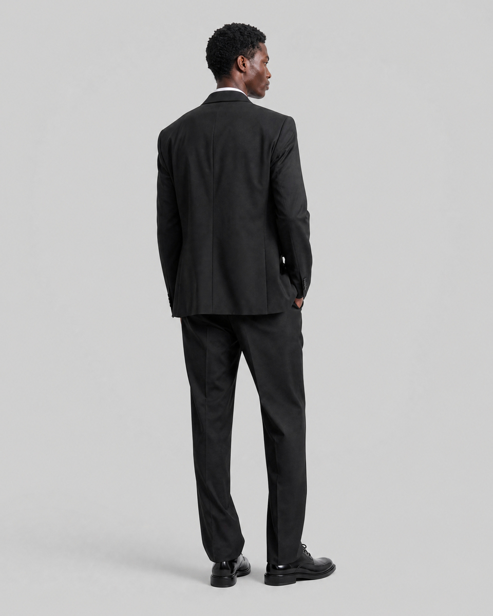 Black wool suit jacket