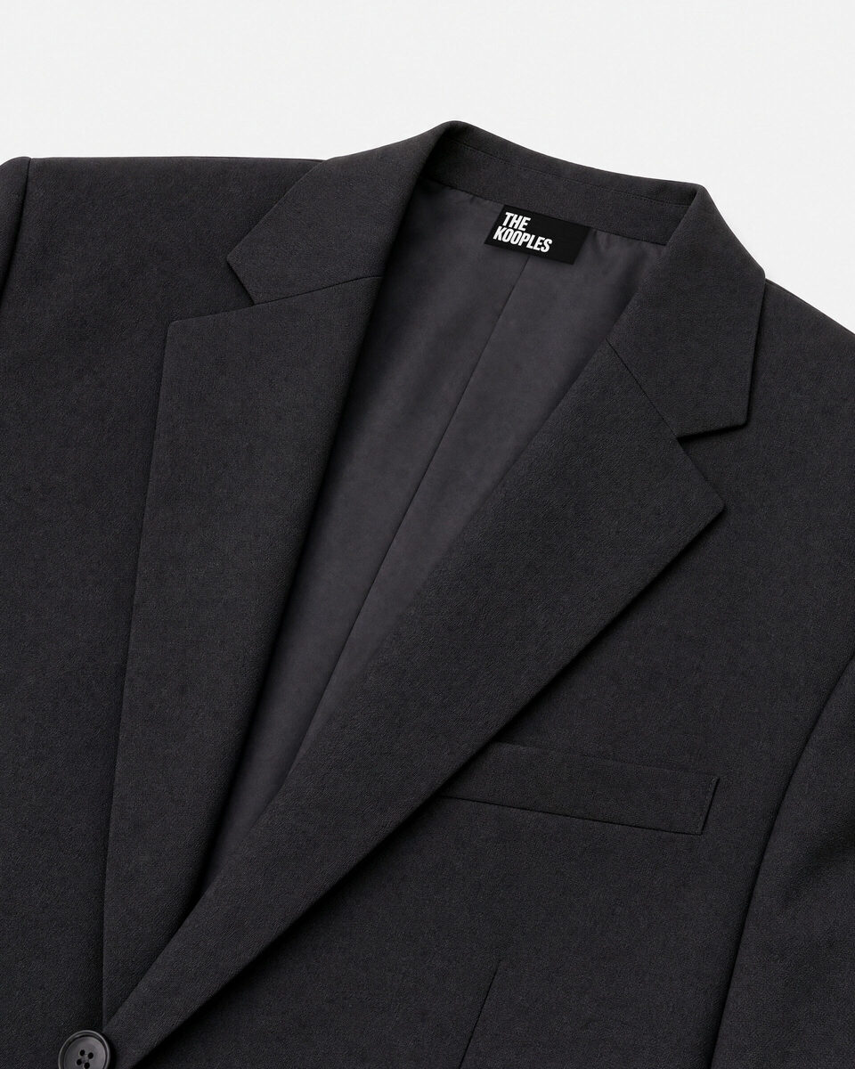 Black wool suit jacket