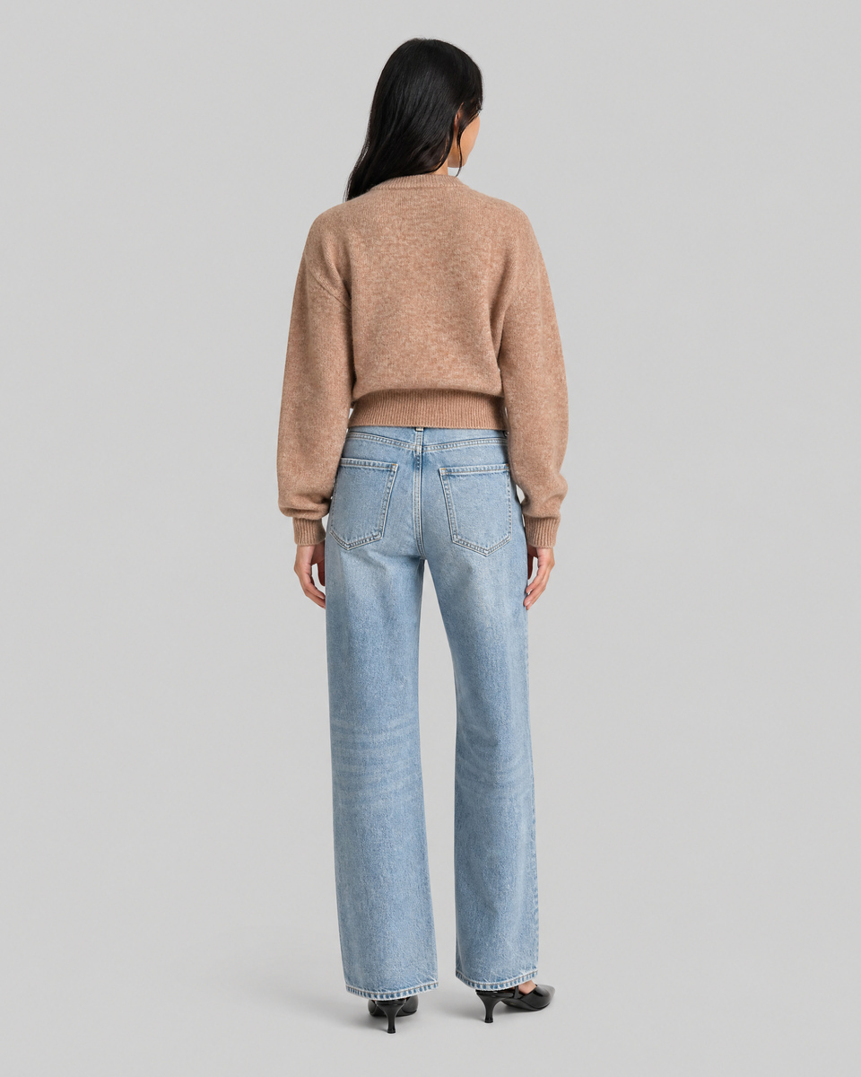 Beige Mohair-Blend Cardigan