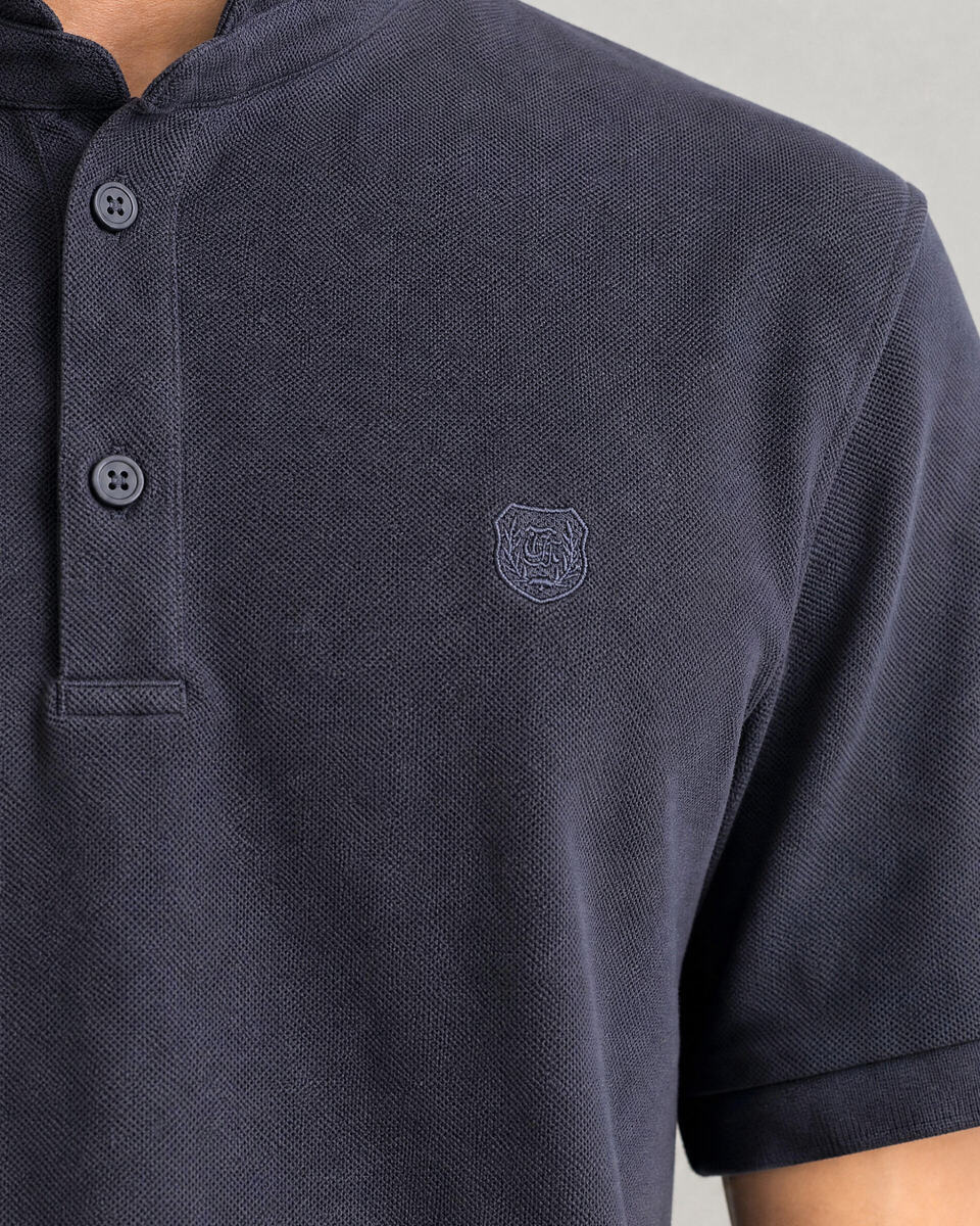 Navy Officer-Style Polo Shirt