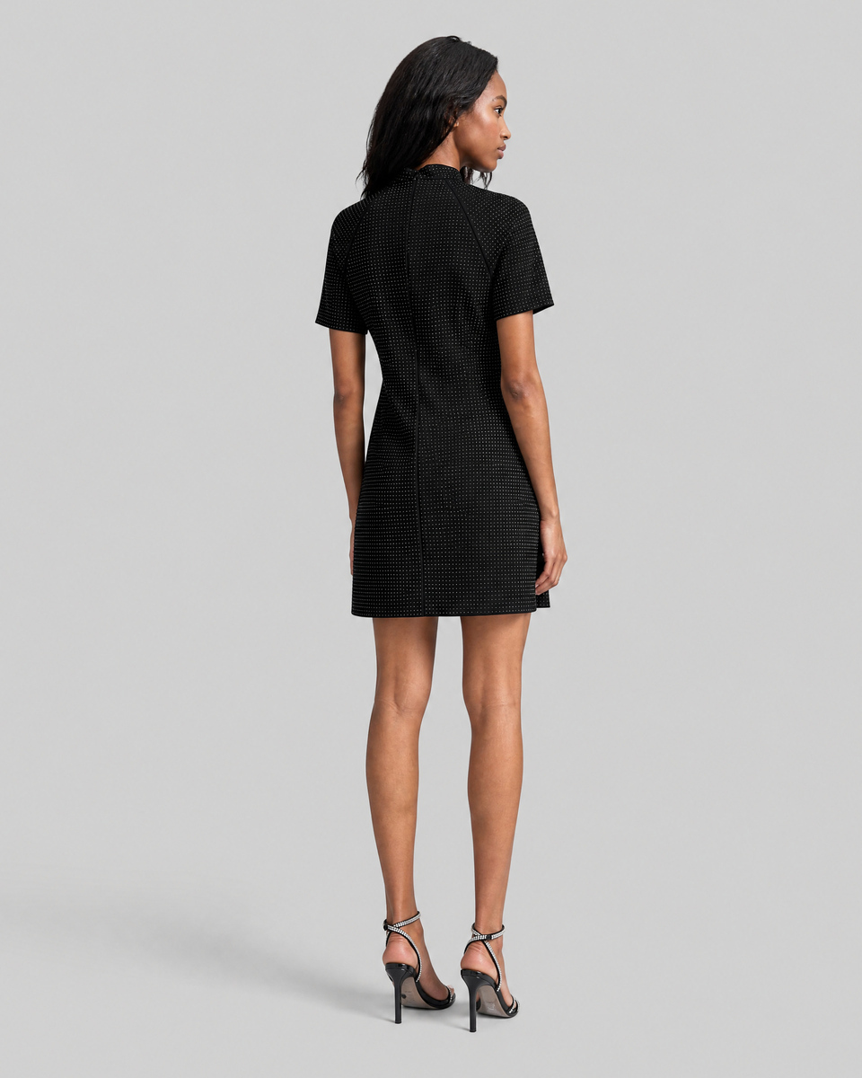 Short gray dress with rhinestones