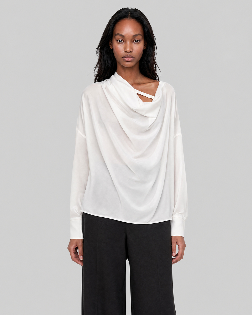 Ecru Long-Sleeve Top