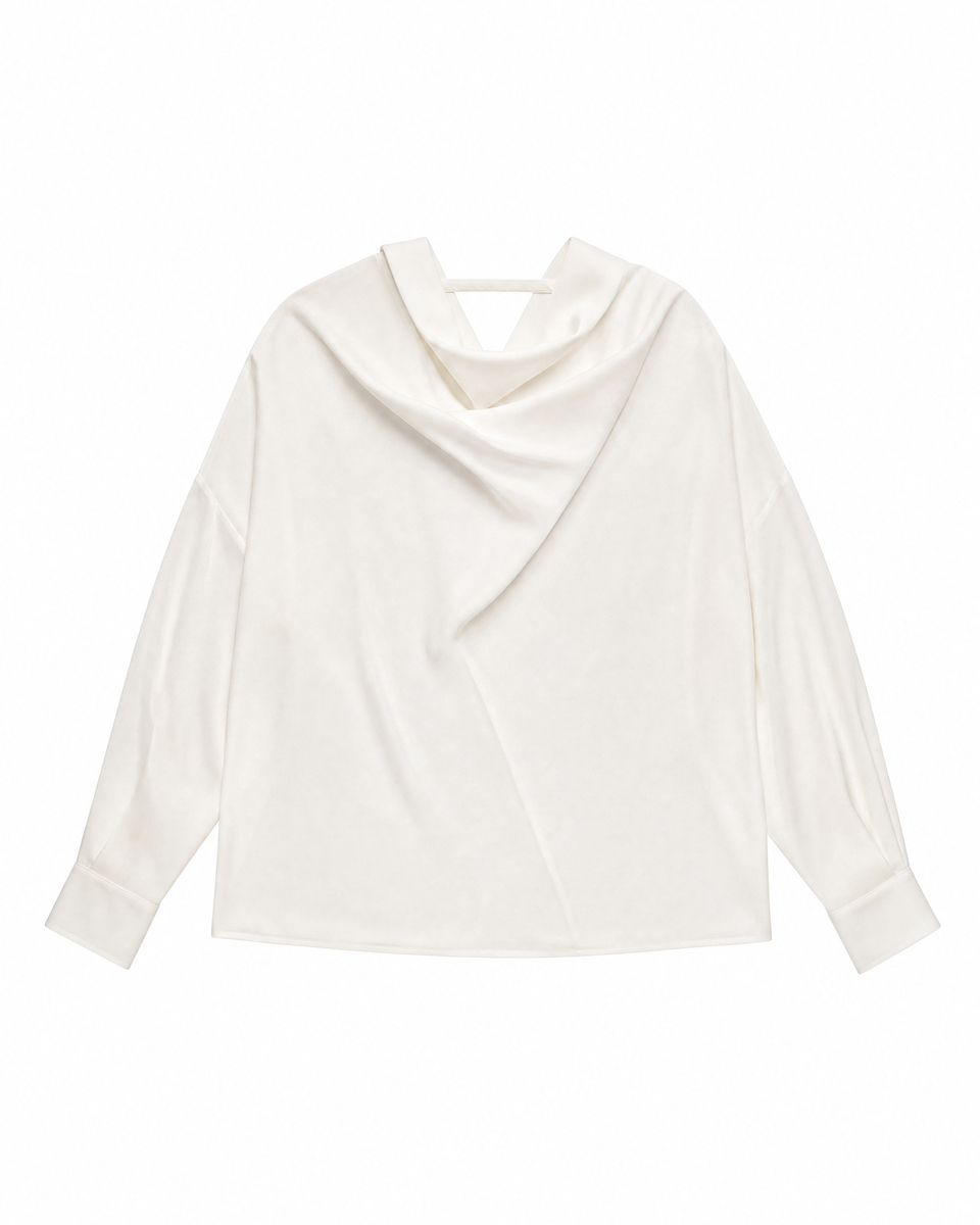 Ecru Long-Sleeve Top