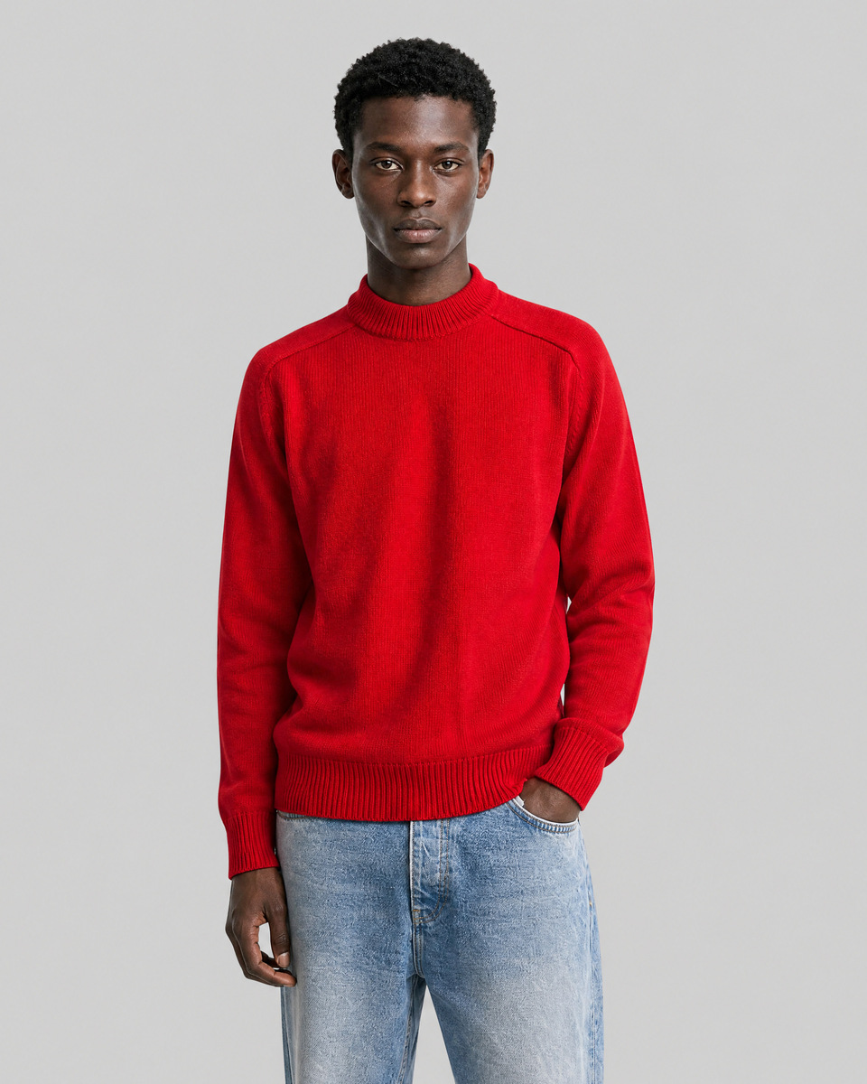 Red Wool Crew-Neck Sweater