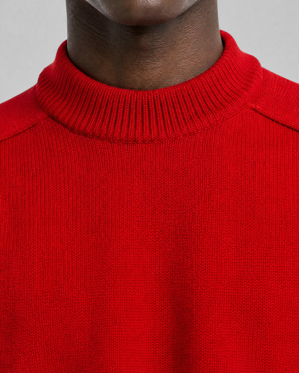 Red Wool Crew-Neck Sweater