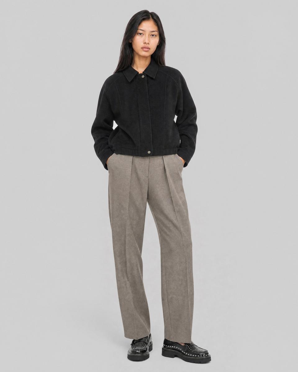 Black wool-blend jacket