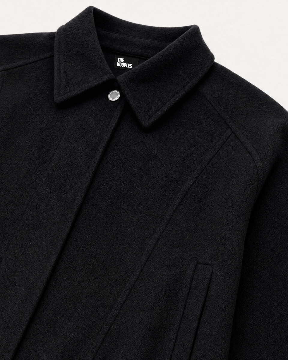 Black wool-blend jacket