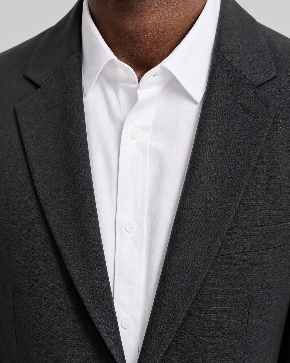 Anthracite Gray Wool Suit Jacket