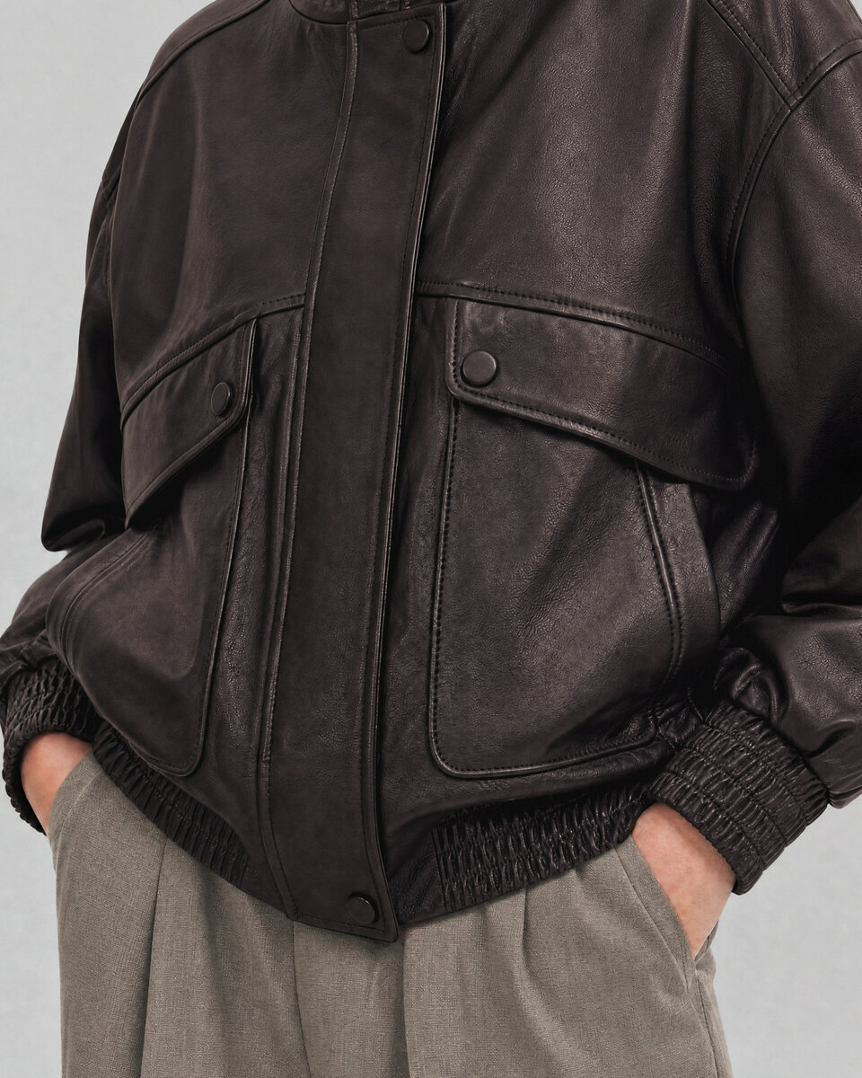 Burgundy leather jacket