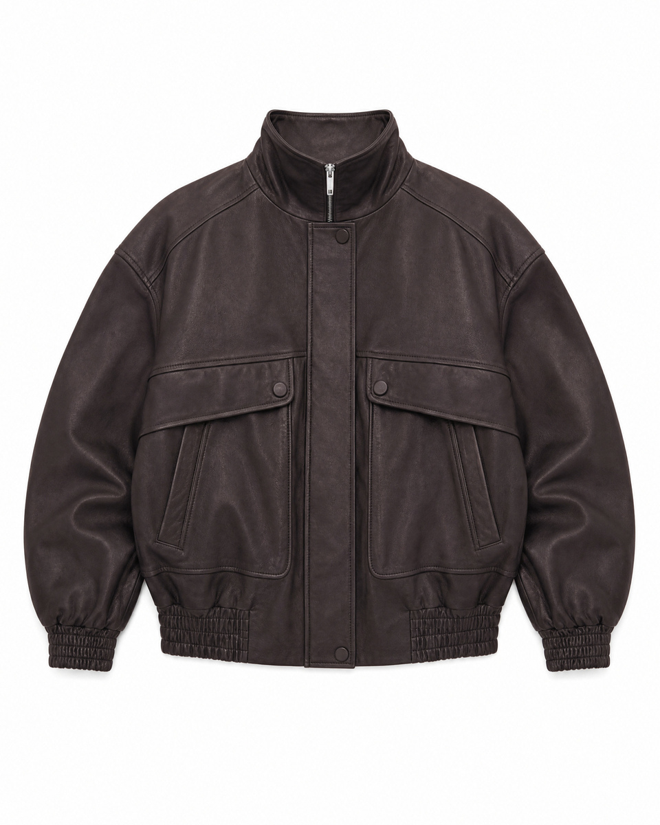 Burgundy leather jacket