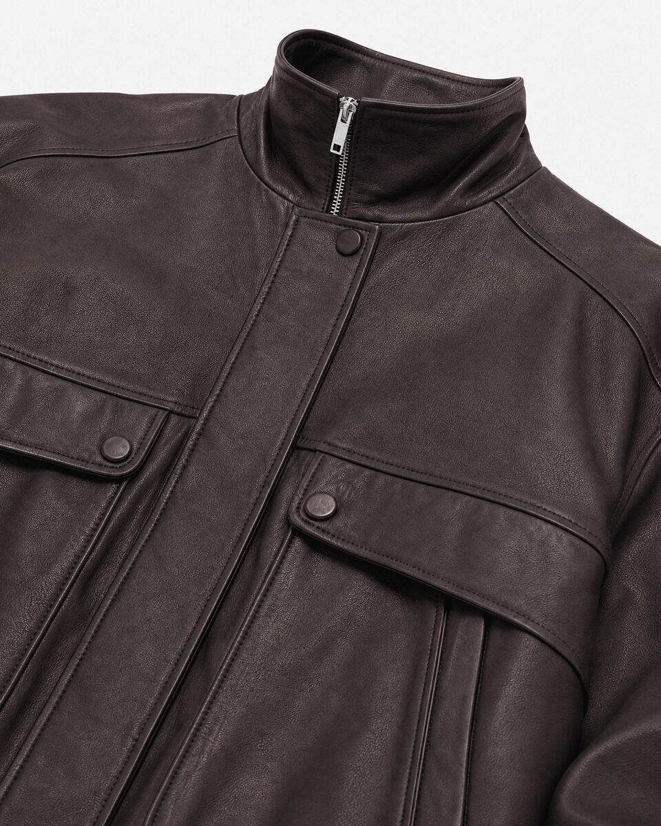 Burgundy leather jacket