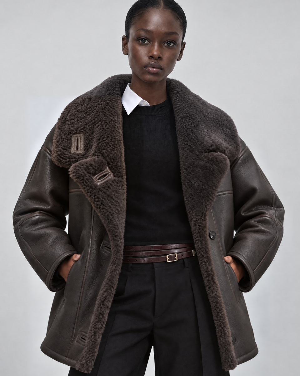 Brown sheepskin