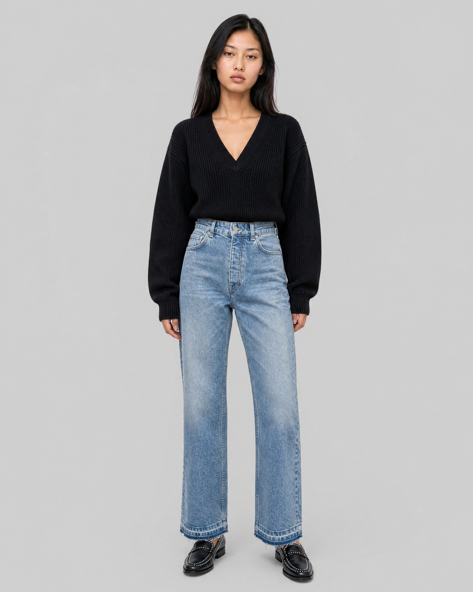 Black Merino Wool Sweater