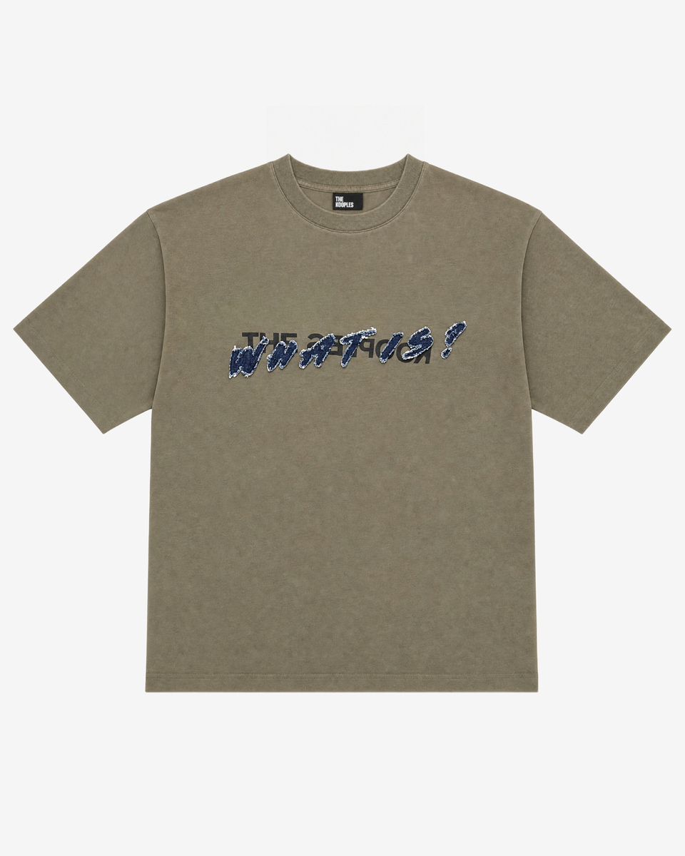 What is denim patch t-shirt khaki