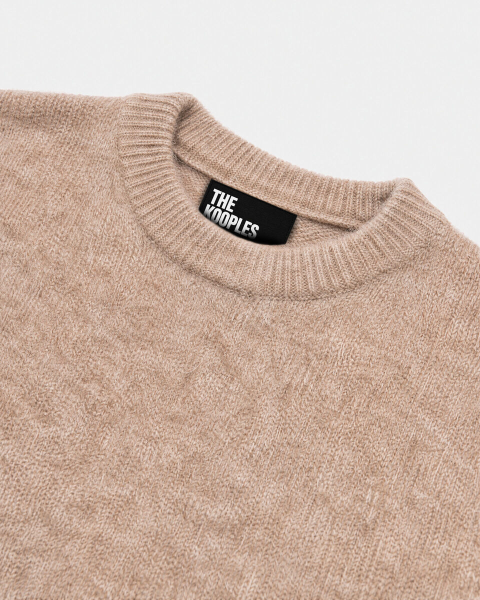 Beige Mohair-Blend Sweater