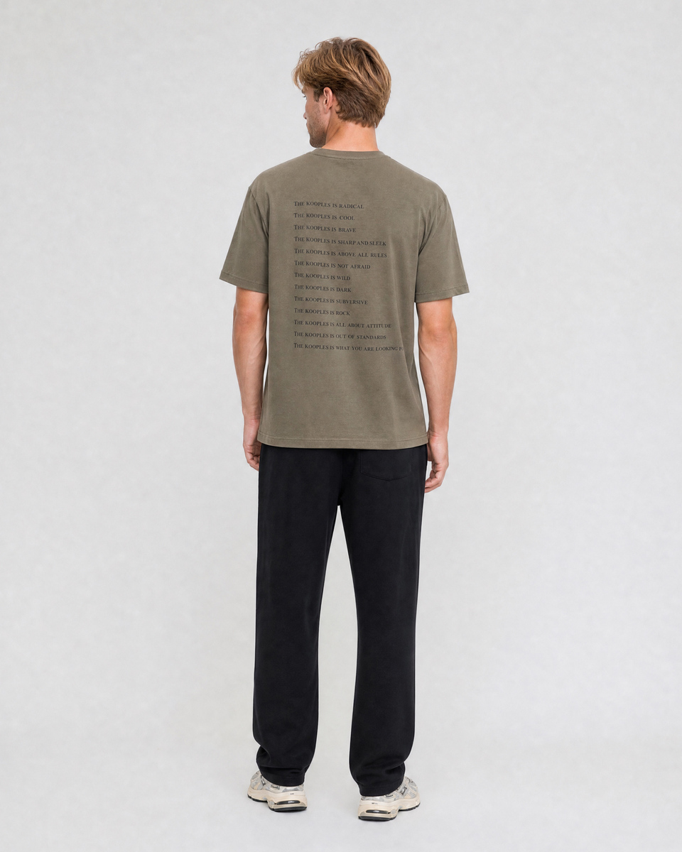 Black straight-leg jogging bottoms