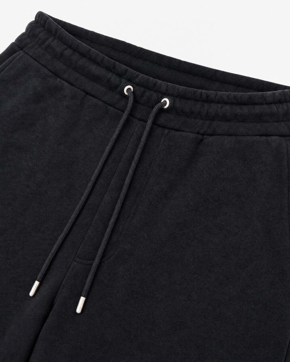 Black straight-leg jogging bottoms