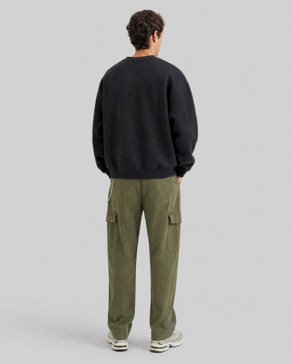 Black Crew-Neck Sweatshirt