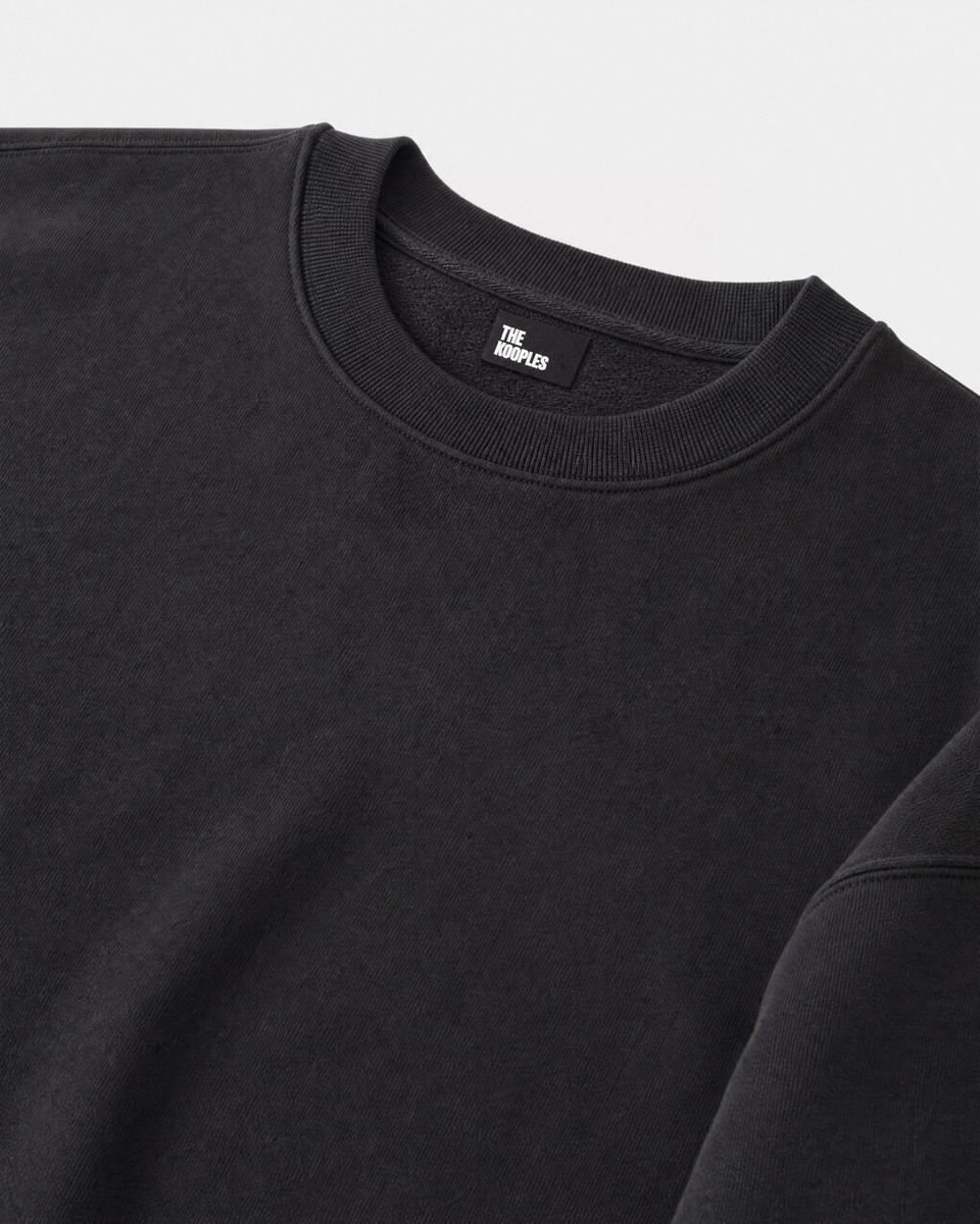 Black Crew-Neck Sweatshirt