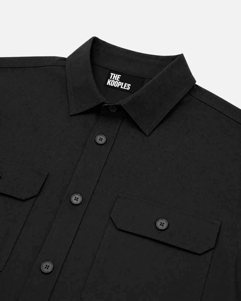 Black shirt with patch pockets