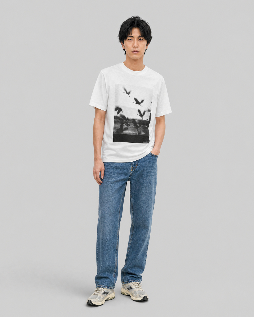 Straight-leg jeans in medium blue wash