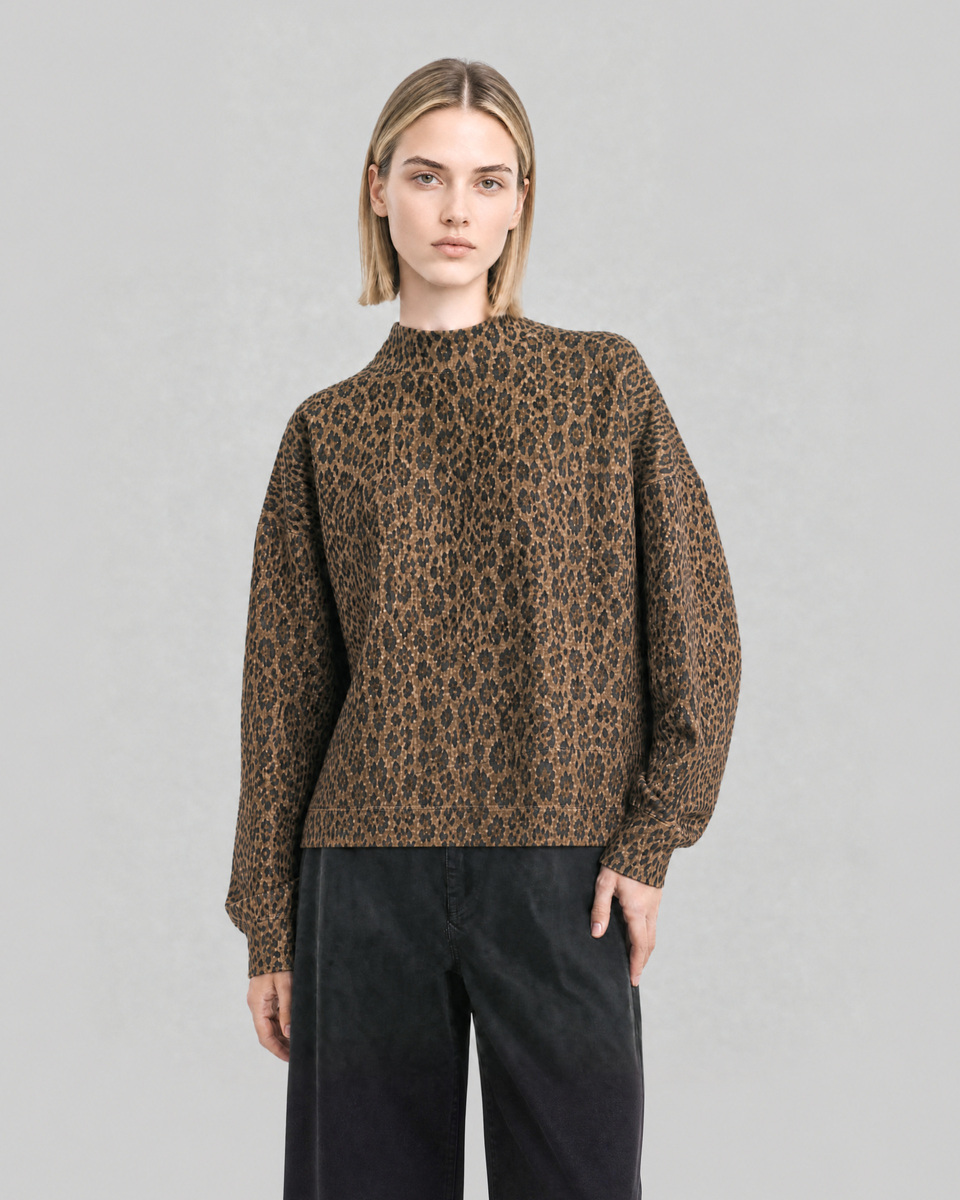 Leopard-print sweatshirt