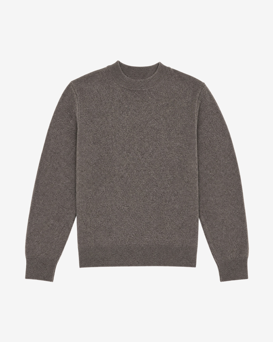 Brown merino wool and cashmere sweater