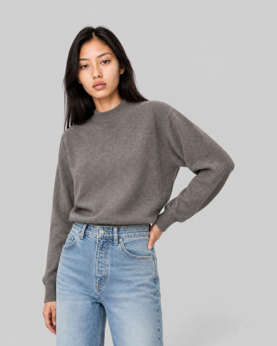 Brown wool and cashmere sweater