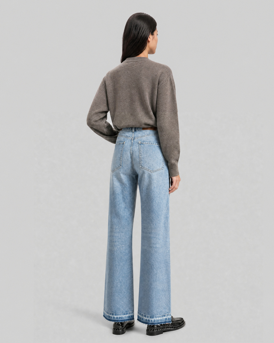 Brown wool and cashmere sweater