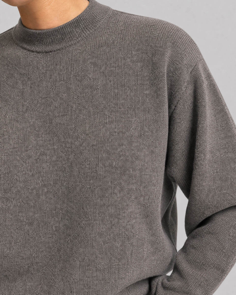 Brown wool and cashmere sweater