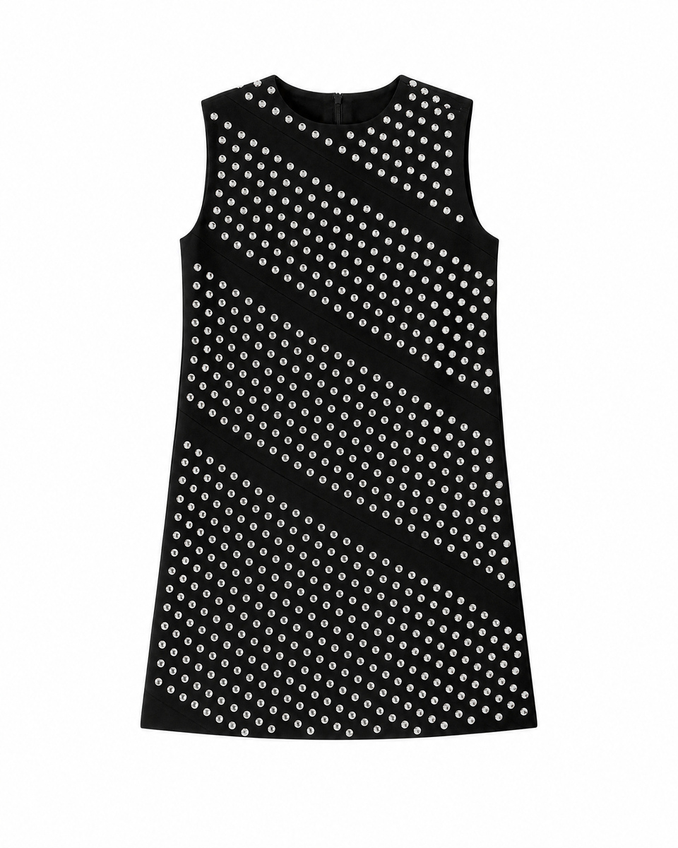 Black Short Studded Dress