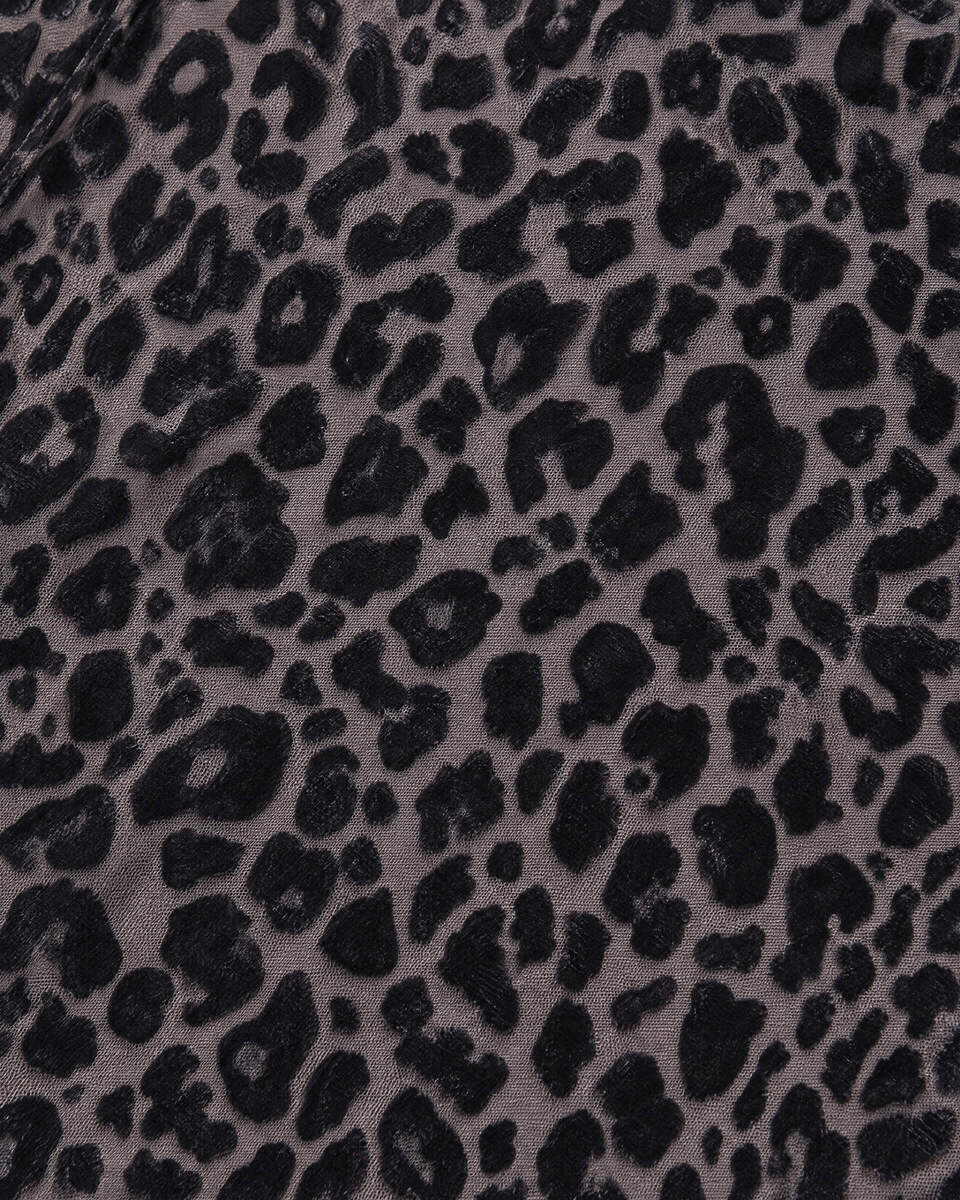 Black leopard-print bodysuit