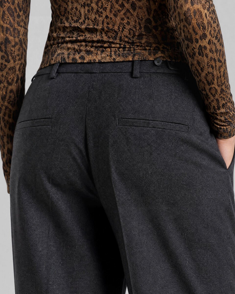 Wide-leg gray flannel pants