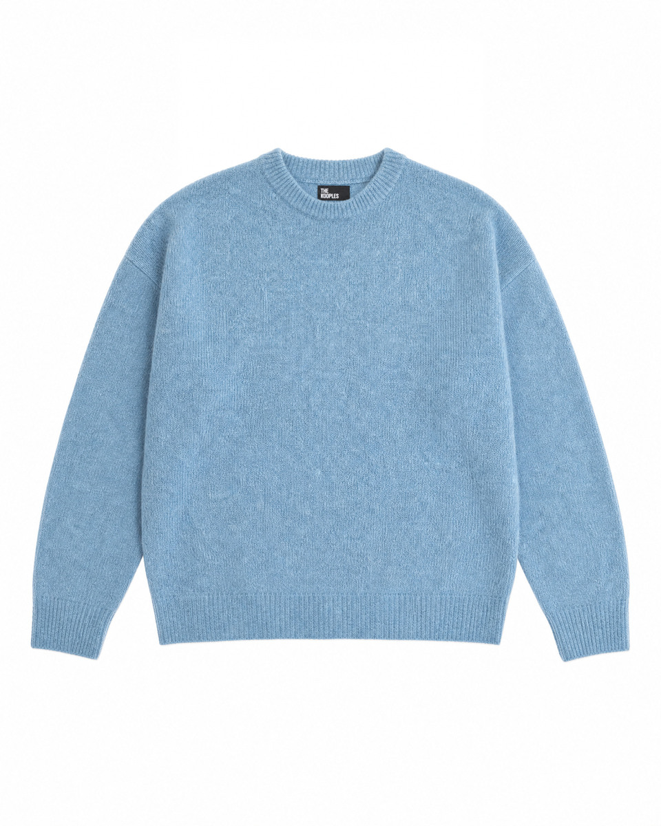 Blue Mohair-Blend Sweater