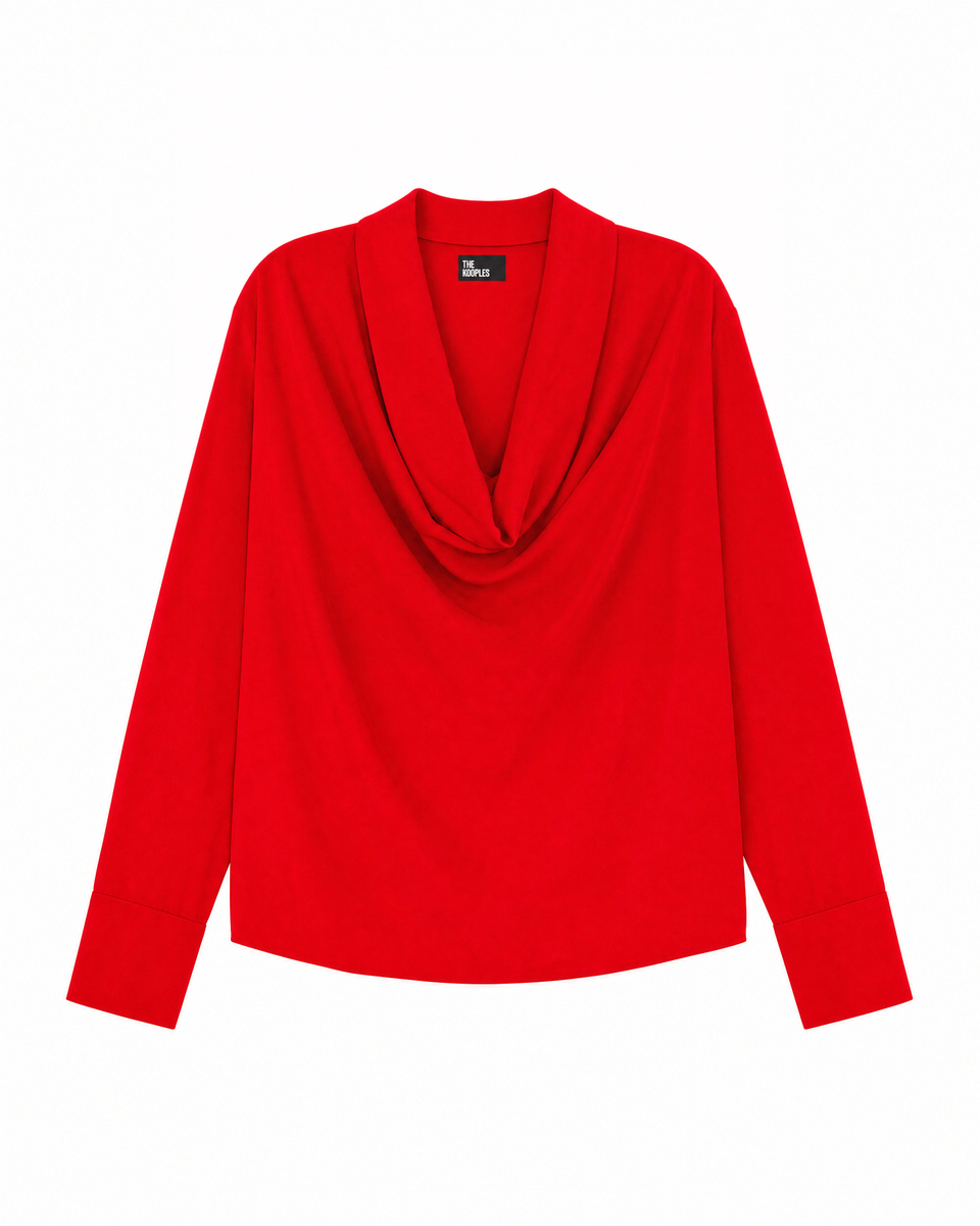 Red Long-Sleeved Top