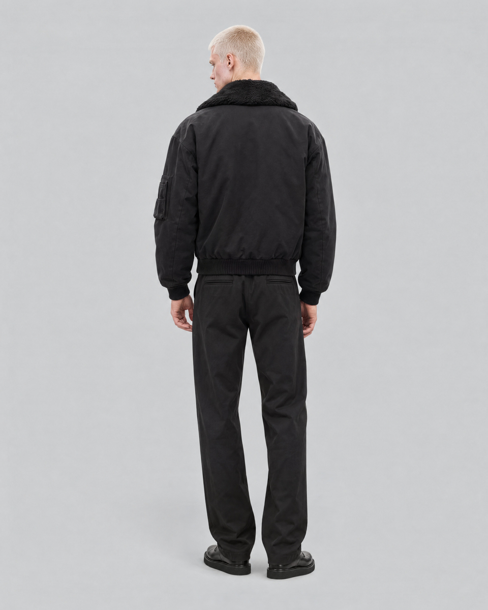 Black bomber jacket