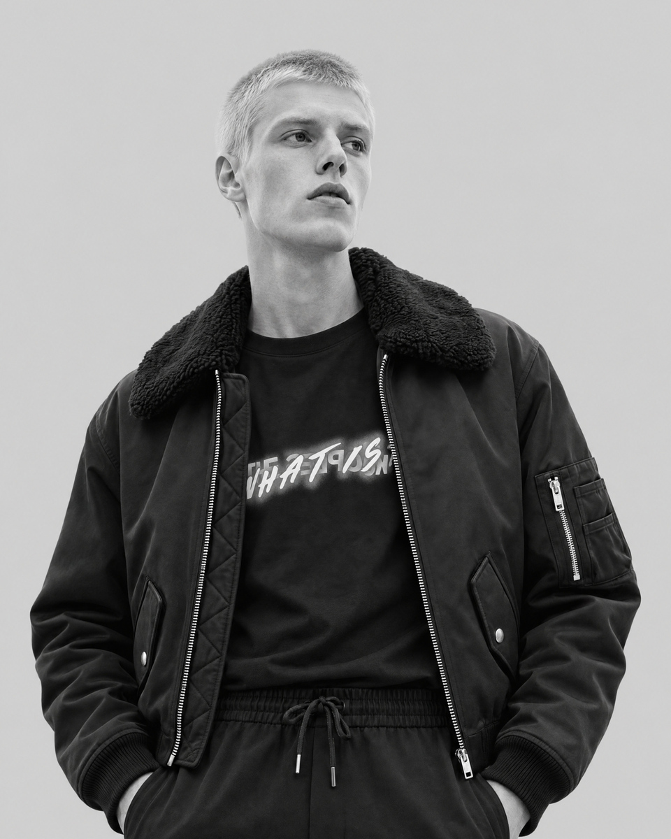 Black bomber jacket
