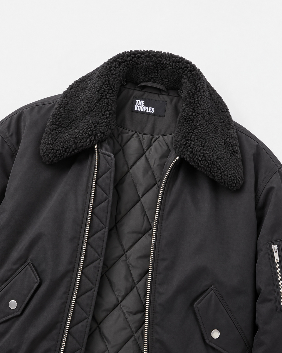 Black bomber jacket