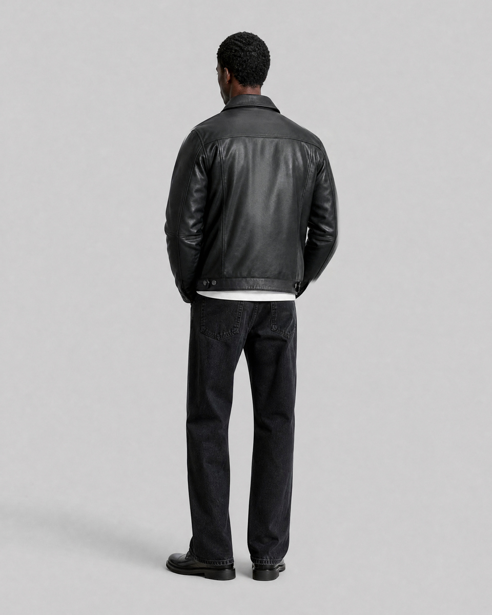 Black leather jacket
