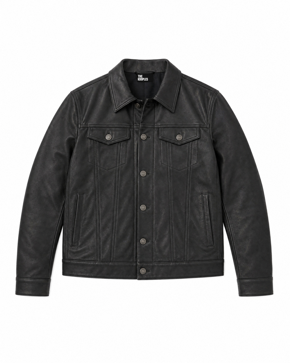 Black leather jacket