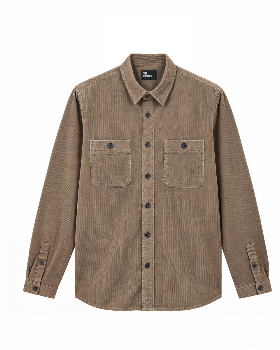 Taupe corduroy shirt