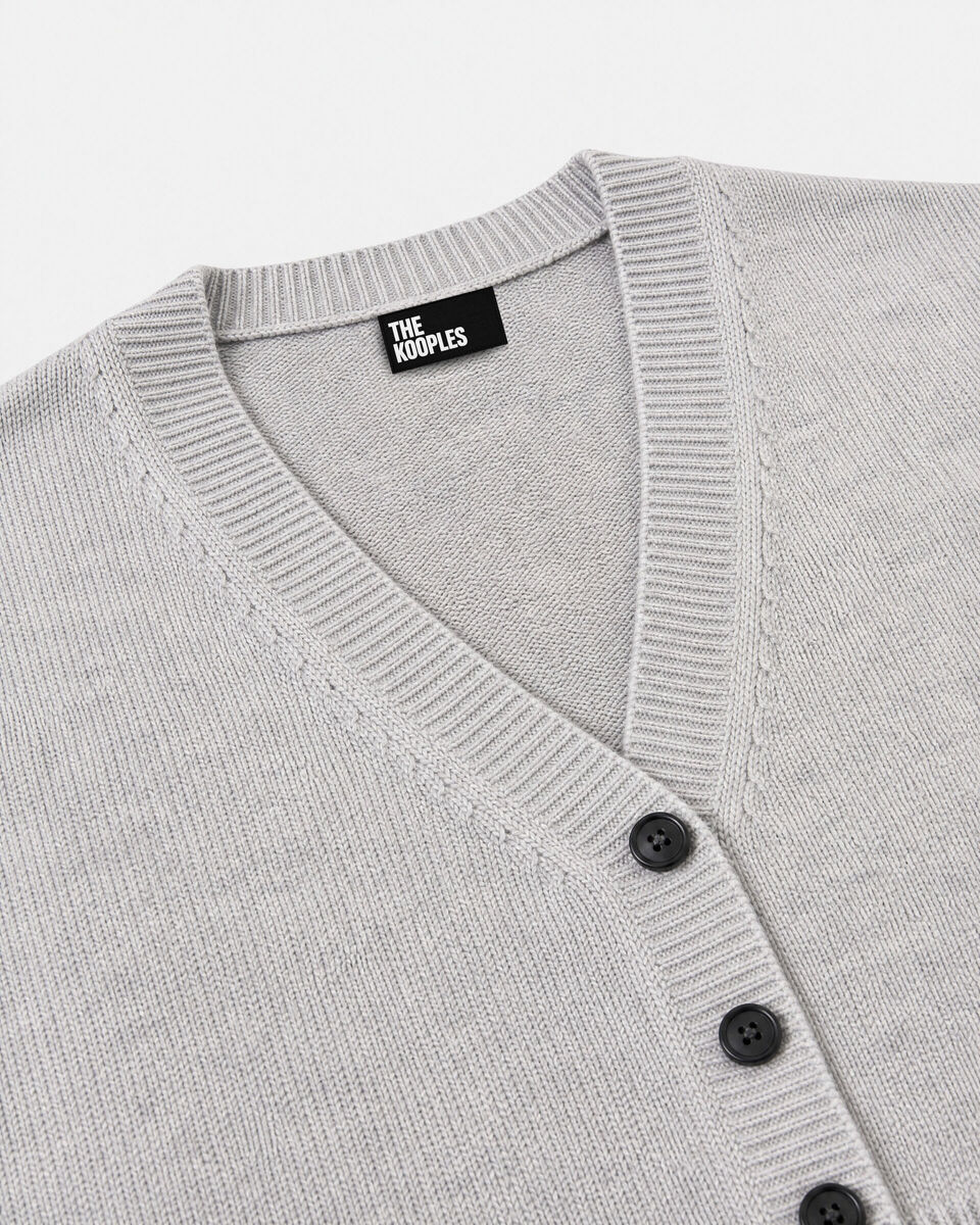 Blue Merino Wool and Cashmere Cardigan