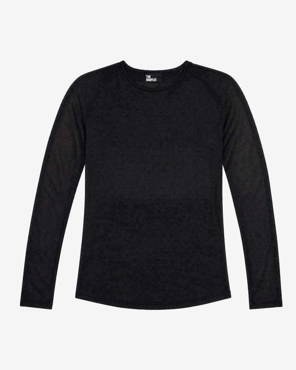 Black Fine-Knit Sweater