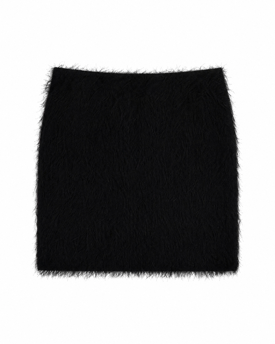 Black Short Fringed Skirt